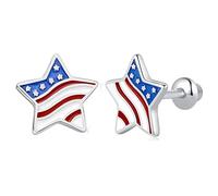 Jolies boucles d'oreilles à tige en argent sterling hypoallergénique avec fermoirs à vis pour filles et femmes, Zircone cubique, Zircone cubique