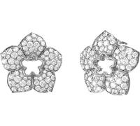 Jolies boucles d'oreilles en acier avec fleur d'hiver brillante JUBE04469JWRHT/U