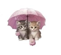 Jolies boucles d'oreilles en acrylique en forme de chat avec parapluie, taille unique, Agate