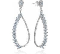 Jolies boucles d'oreilles pendantes en argent E0002954