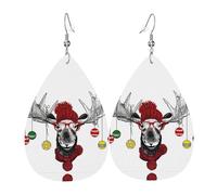 Jolies boucles d'oreilles pendantes en cuir avec imprimé chien golden retriever pour femme - Boucles d'oreilles légères en forme de goutte d'eau, taille unique, Cuir