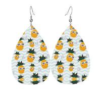 Jolies boucles d'oreilles pendantes en forme d'ananas pour femme, boucles d'oreilles artistiques en forme d'étoile, bijoux contemporains pour les fêtes et les réseaux sociaux