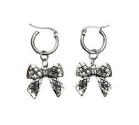Jolies boucles d'oreilles pendantes vintage en métal avec nœud papillon