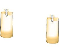 Jolies boucles d'oreilles rondes en acier doré Créole SAUP34