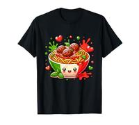 Jolies boulettes de Viande Spaghetti Kawaii Italian Love T-Shirt