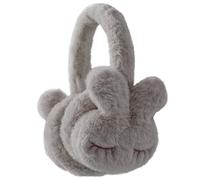 Jolies Cache-Oreilles De Lapin,Cache Oreille Femme,Cache-Oreilles En Peluche Chaud D'hiver,Cache-Oreilles Pliable En Forme De Lapin,D'hiver Et Extérieur Chaud Femmes Et Filles,Cadeaux De Noël (Gris)