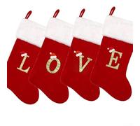 Jolies chaussettes de Noël tricotées avec lettres personnalisées, un ajout charmant à toute décoration d'intérieur (M)