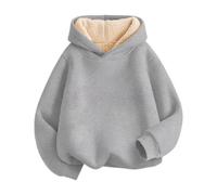 Jolies choses Garçons Filles Polaire Doublé Sweat à Capuche Manches Longues Enfants Chaud Hiver Sweats à Capuche Pull Pull Pull Bébé Garçon, gris, 11-12 ans