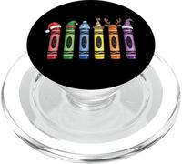 Jolies Couleurs de Noël pour Les Enseignants PopSockets PopGrip pour MagSafe