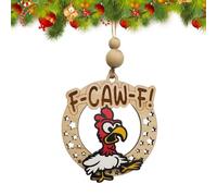 Jolies décorations de Noël, décoration de saison étrange pour la famille, pendentif coq avec mot amusant, accessoires de maison pour amis, vacances, Thanksgiving, poulailler et décoration, 15 x 15 x