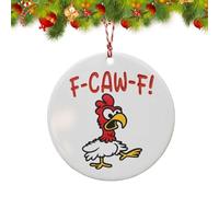Jolies décorations de Noël - Pendentif coq - Accessoires de voiture - Avec mot parodique, décorations de Noël drôles, pour la famille, les amis, les agriculteurs, Thanksgiving, la maison