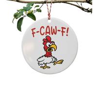 Jolies décorations de Noël - Pendentif coq en forme de voiture avec mot amusant, décoration de Noël originale pour la famille, les amis, la ferme, la coopérative, la maison, décoration de Thanksgiving