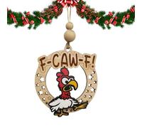 Jolies décorations de Noël - Pendentif coq pour voiture avec mot amusant, décorations de Noël étranges pour la famille, les amis, les vacances, Thanksgiving, la ferme, la coopérative, la maison, décor
