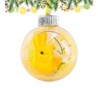 Jolies décorations de Pâques, ornements avec boules en acrylique transparent, ornements de lapin avec acrylique, pendentif animaux de dessin animé, ornements muraux festifs pour vitrines