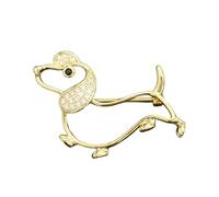 Jolies épingles à strass - Décorations de bijoux avec teckel, drôle de broche émaillée, ensemble de décoration sur le thème du chien, épingles scintillantes pour pulls vestes chapeaux cols