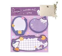 Jolies feuilles autocollantes, bloc-notes autocollants en forme d'animal de dessin animé, feuilles adhésives amusantes, adorables feuilles autocollantes, drapeaux pour marque-page des blocs, bloc-not