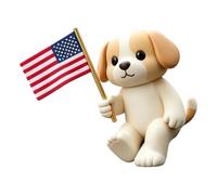 Jolies figurines d'animaux patriotiques, sûres, D | Articles de collection amusants pour maisons, bureaux, chambres à coucher, ornements ludiques pour petits animaux, cadeau