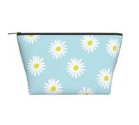 Jolies Fleurs de Marguerite Bleues, Trousse de Toilette Trousse de Maquillage Sac à cosmétiques Trousse de Toilette de Voyage Portable