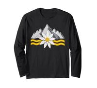 Jolies Fleurs Edelweiss sur des Montagnes rocheuses Nature Manche Longue