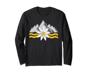 Jolies Fleurs Edelweiss sur des Montagnes rocheuses Nature Manche Longue