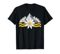 Jolies Fleurs Edelweiss sur des Montagnes rocheuses Nature T-Shirt
