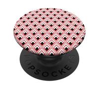 Jolies Formes géométriques en Forme de Losanges Rouges et Roses PopSockets PopGrip Adhésif