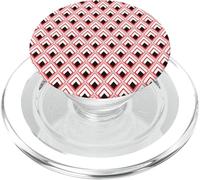 Jolies Formes géométriques en Forme de Losanges Rouges et Roses PopSockets PopGrip pour MagSafe