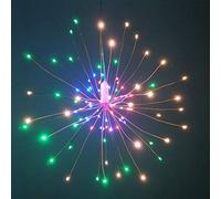 Jolies guirlandes lumineuses LED en forme d'étoiles - Feux d'artifice - Conte de fées en cuivre - Lumières de fête de Noël - Lumières pour éclairage de décoration de rassemblement, anniversaire