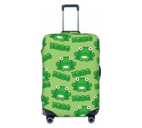 Jolies housses de bagage de voyage de couleur verte de dessins animés, housses de valise élastiques, protège-bagages de 45,7 à 81,6 cm, noir, L