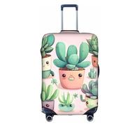 Jolies housses de valises avec motifs de plantes succulentes - Convient pour une utilisation professionnelle et extérieure, blanc, S