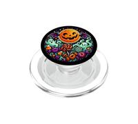 Jolies lanternes Jack O Lantern Moon rétro Halloween Chauves-Souris fantômes PopSockets PopGrip pour MagSafe
