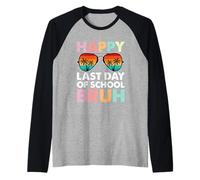 Jolies Lunettes de Soleil Bruh Happy Last Day of School pour Enfants garçons Filles Manche Raglan