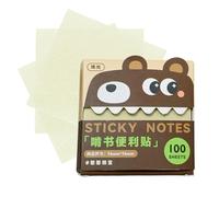 Jolies notes autocollantes - 100 feuilles de bloc-notes translucides | Bloc-notes pour études, agenda, planificateur, école, bureau, travail, livre, papeterie, bureau, maison, classe