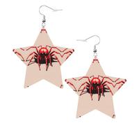 Jolies petites araignées rouges en cuir en forme d'étoile, légères et élégantes, accessoires pour les fêtes, les danses et la vie quotidienne.