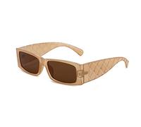 Jolies petites lunettes de soleil carrées UV400 à motifs pour homme et femme Charnière en métal Lunettes de soleil larges miroir, Flocons de thé pour cadre à thé