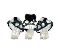 Jolies pinces à cheveux en forme de champignon, antidérapantes, accessoires de cheveux tendance, pinces à cheveux champignon 11 x 6 cm pour filles, femmes, intérieur, extérieur, rouge, noir, jaune