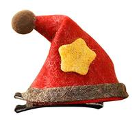 Jolies pinces à cheveux en forme de chapeau de Père Noël - Jolies épingles à cheveux colorées pour chapeau de Père Noël