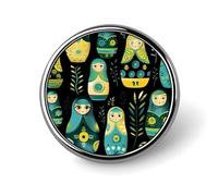 Jolies poupées russes Matriochka, badges ronds, broches à boutons personnalisées, épingles à revers pour la décoration de vêtements