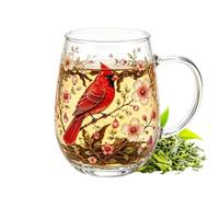 Jolies tasses à café décoratives vintage avec colibri et fleurs