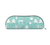 Jolies trousses cosmétiques avec imprimé ananas pour femmes, trousse de maquillage, trousse de voyage, trousse de toilette, trousse à crayons, Lama vert alpaga, One Size