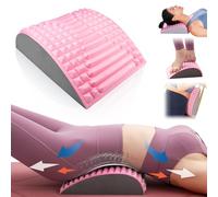 JOLIGAEA Neck & Back Stretcher, Coussin Étirement du Cou Et du Dos, Appareil Apaisant Lombaire, Masseur du Cou Et du Dos pour la Relaxation du Dos, Rose