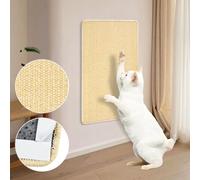 JOLIGAEA Tapis Griffoir pour Chat, 60 x 40cm Sisal Naturel Tapis Griffoir Chat, Tapis Griffoir d'angle, pour Mur et Coin, Protège Les Meubles et Les Canapés