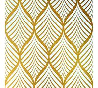 JOLIHOME Papier Peint à Motif Géométrique Jaune et Blanc Minimaliste Moderne Film Vinyle Auto-Adhésif Imperméable pour Salle de Bain Salon Chambre à Coucher de Cuisine 44,5x500cm