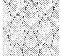 JOLIHOME Papier Peint à Motif Géométrique Noir et Blanc Minimaliste Moderne Film Vinyle Auto-Adhésif Étanche pour Salle de Bain Meubles de Cuisine de Bhambre à Boucher de Balon 44,5x500cm