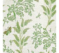 JOLIHOME Papier Peint Autocollant à Motif Floral Vert et Jaune Rouleau de Film Vinyle Plastique Imperméable pour Chambre à Coucher Armoires Décoration Murale 44,5x500cm