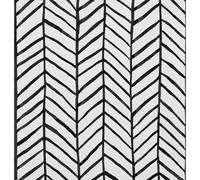 JOLIHOME Papier Peint Géométrique Noir et Blanc Papier de Contact Auto-Adhésif Rayures à Chevrons Vinyle Autocollants pour Salon Chambre Cuisine Bureau Salle de Bain 44,5x500cm