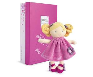 JOLIJOU - Poupée Doudou de Chiffon - Demoiselle Pretty - 28 cm - Rose - Douceur & Réconfort - Avec Boîte Cadeau Prêt à Offrir - Poupée Peluche pour Enfants - Idée Cadeau pour Anniversaire - DC3132