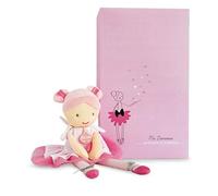 Jolijou - Poupée en Tissu Danseuse - Lily-Rose - Tutu - 36 cm - DC3131 | Doudou Rose et Blanc - Tutu en Tulle à Petits Pois et Rubans - Avec Boîte Cadeau - Lavable à 30° - Idée Cadeau de Naissance