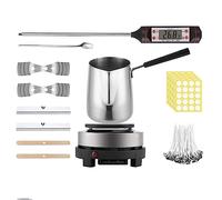 JoliJour Kit Fabrication Bougie Ensemble Cadeau Parfumées Plaque Chauffante électronique Fondant Cire Thermomètre Digital Kit Adulte Débutants