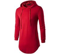 JOLIME Homme Sweat-Shirt à Capuche Long T-Shirt à Manches Longues Hip Hop Hipster Tee Shirt Top